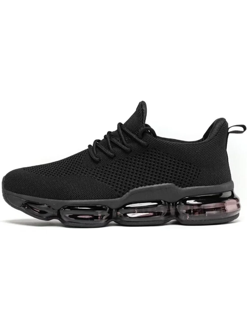 Men's Black Walking Shoes Casual Fashion Silp On Tennis Running Sneakers Comfort